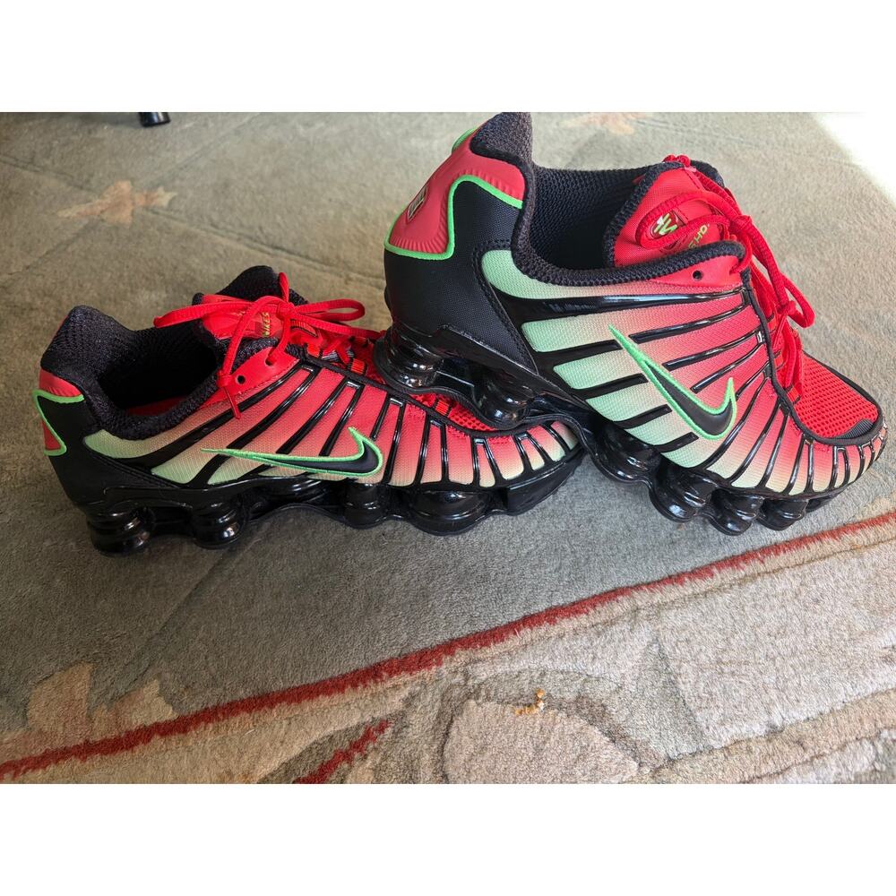 Nike Shox TL Chili Pepper Men's 10 Light Crimson Green Strike AV3595-601